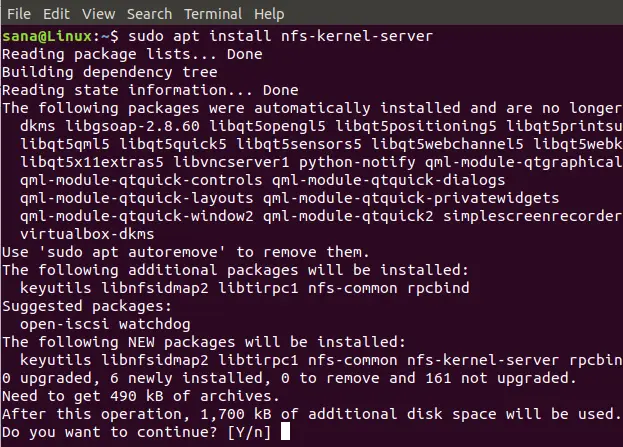 Install NFS Kernel Server