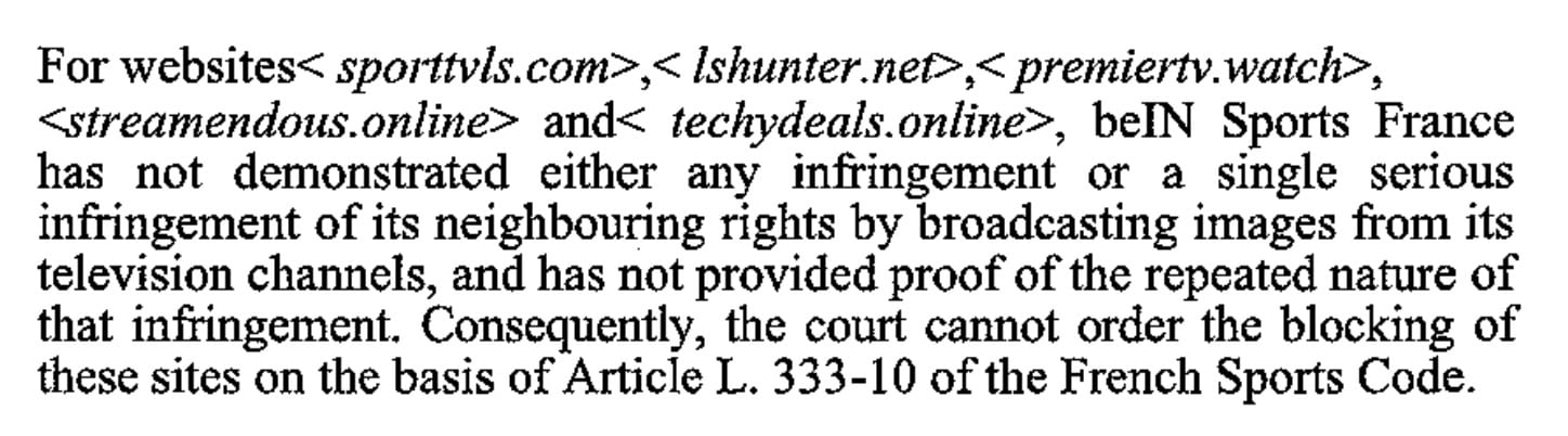 court order