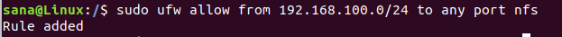 Open NFS ports in UFW Firewall