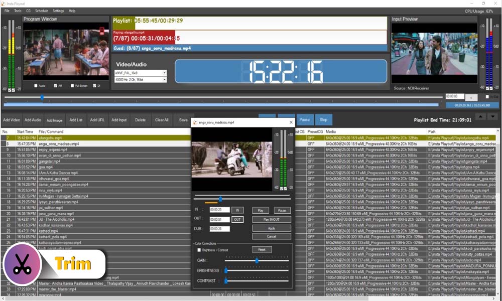Insta-Playout-Trim